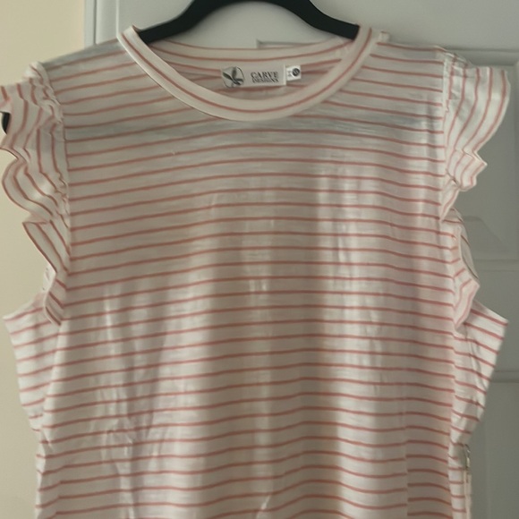 Carve designs Maeve dress in cloud/azalea stripe size xs - Picture 2 of 5
